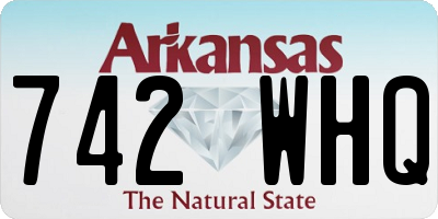 AR license plate 742WHQ