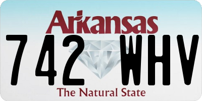 AR license plate 742WHV