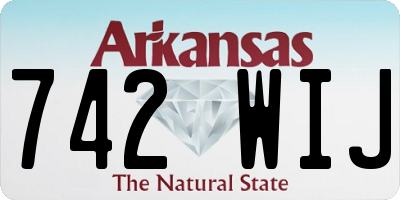 AR license plate 742WIJ