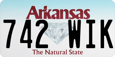 AR license plate 742WIK