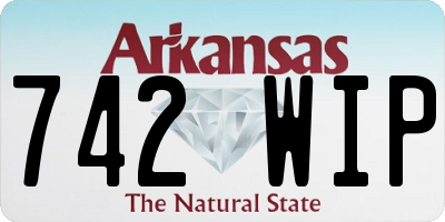 AR license plate 742WIP