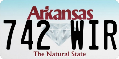 AR license plate 742WIR
