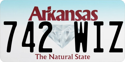 AR license plate 742WIZ