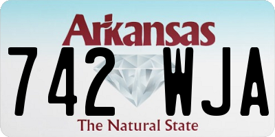 AR license plate 742WJA