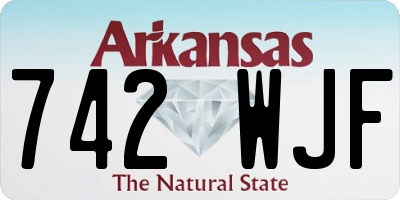 AR license plate 742WJF
