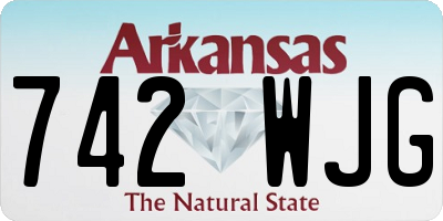 AR license plate 742WJG