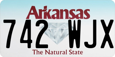 AR license plate 742WJX