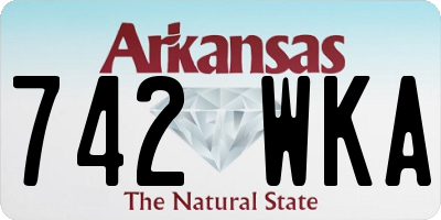 AR license plate 742WKA