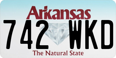 AR license plate 742WKD