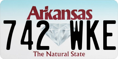 AR license plate 742WKE