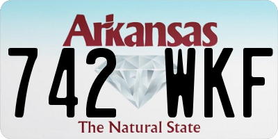AR license plate 742WKF
