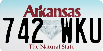 AR license plate 742WKU