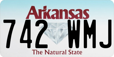 AR license plate 742WMJ