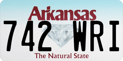 AR license plate 742WRI