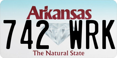 AR license plate 742WRK
