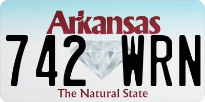 AR license plate 742WRN