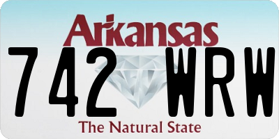 AR license plate 742WRW