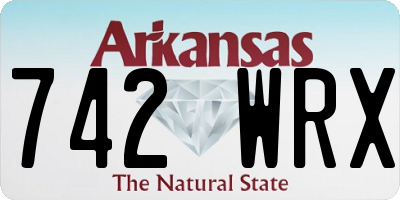 AR license plate 742WRX