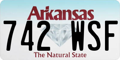 AR license plate 742WSF