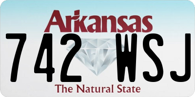 AR license plate 742WSJ