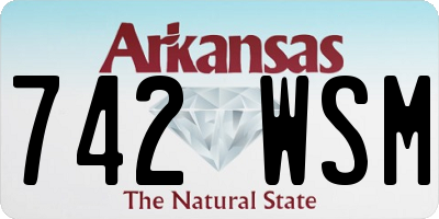 AR license plate 742WSM