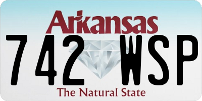 AR license plate 742WSP