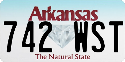 AR license plate 742WST