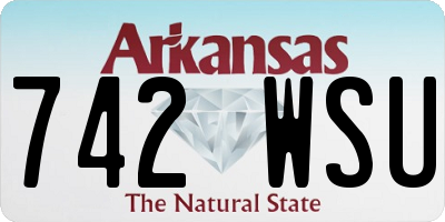 AR license plate 742WSU