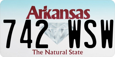 AR license plate 742WSW