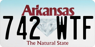AR license plate 742WTF