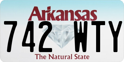 AR license plate 742WTY