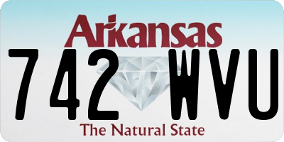 AR license plate 742WVU