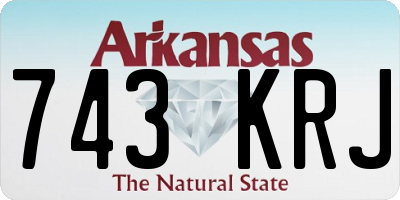 AR license plate 743KRJ