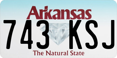 AR license plate 743KSJ