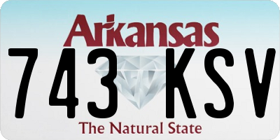AR license plate 743KSV