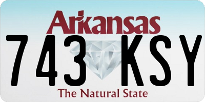 AR license plate 743KSY