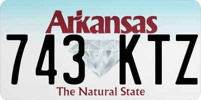 AR license plate 743KTZ