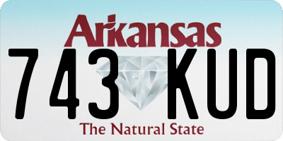 AR license plate 743KUD