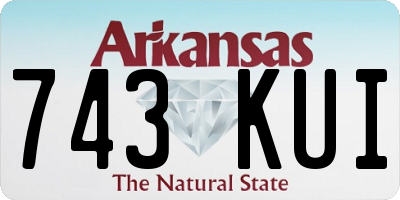 AR license plate 743KUI