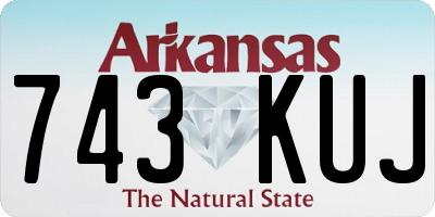 AR license plate 743KUJ