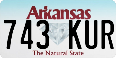AR license plate 743KUR