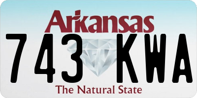 AR license plate 743KWA
