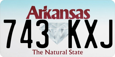 AR license plate 743KXJ
