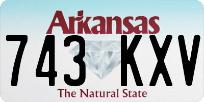 AR license plate 743KXV