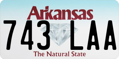 AR license plate 743LAA