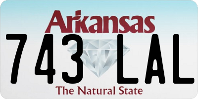 AR license plate 743LAL