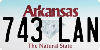AR license plate 743LAN