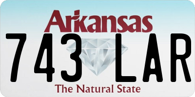 AR license plate 743LAR
