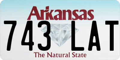 AR license plate 743LAT