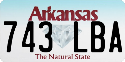 AR license plate 743LBA